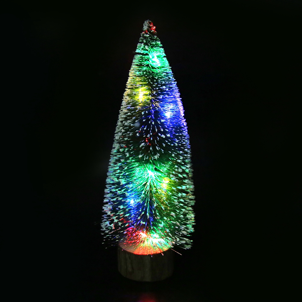 Mini Desktop LED Verlichting Kerstboom Decoratie Thuis Xmas Festival Ornament Kids Jaar Speelgoed Kunstmatige Boom Xmas