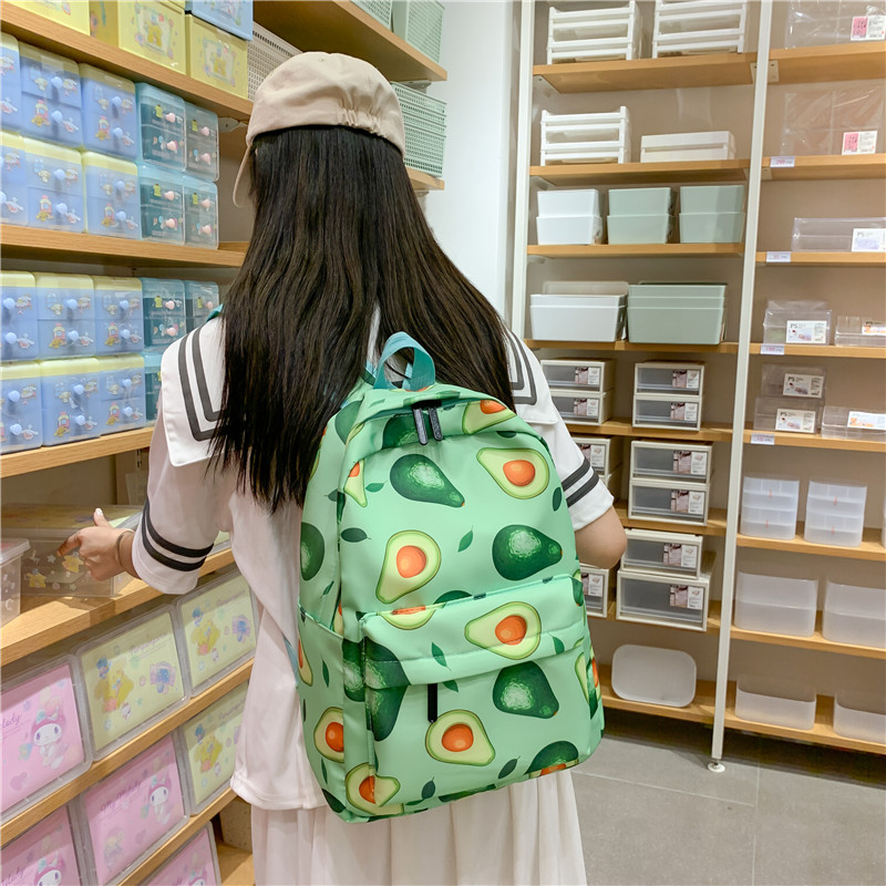 Mochila con estampado de aguacate para adolescentes, morral escolar a prueba de agua, de gran capacidad, de viaje,