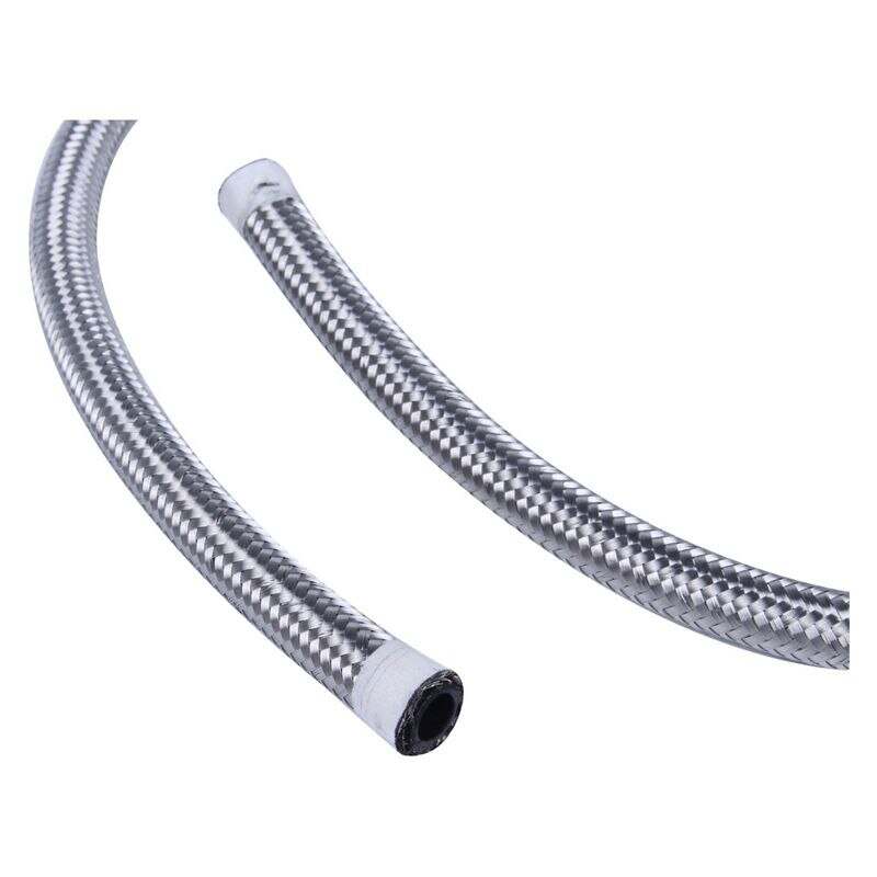 AN6 Stainless Steel Braided Fuel Oil Line Hose 1m 39in