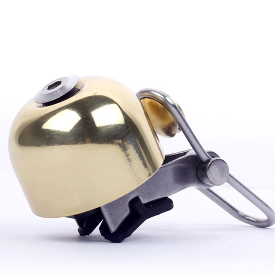 Timbre de bicicleta clásico, timbre de bicicleta Retro con sonido fuerte para bicicleta de montaña, manillar de 22-36mm: Gold