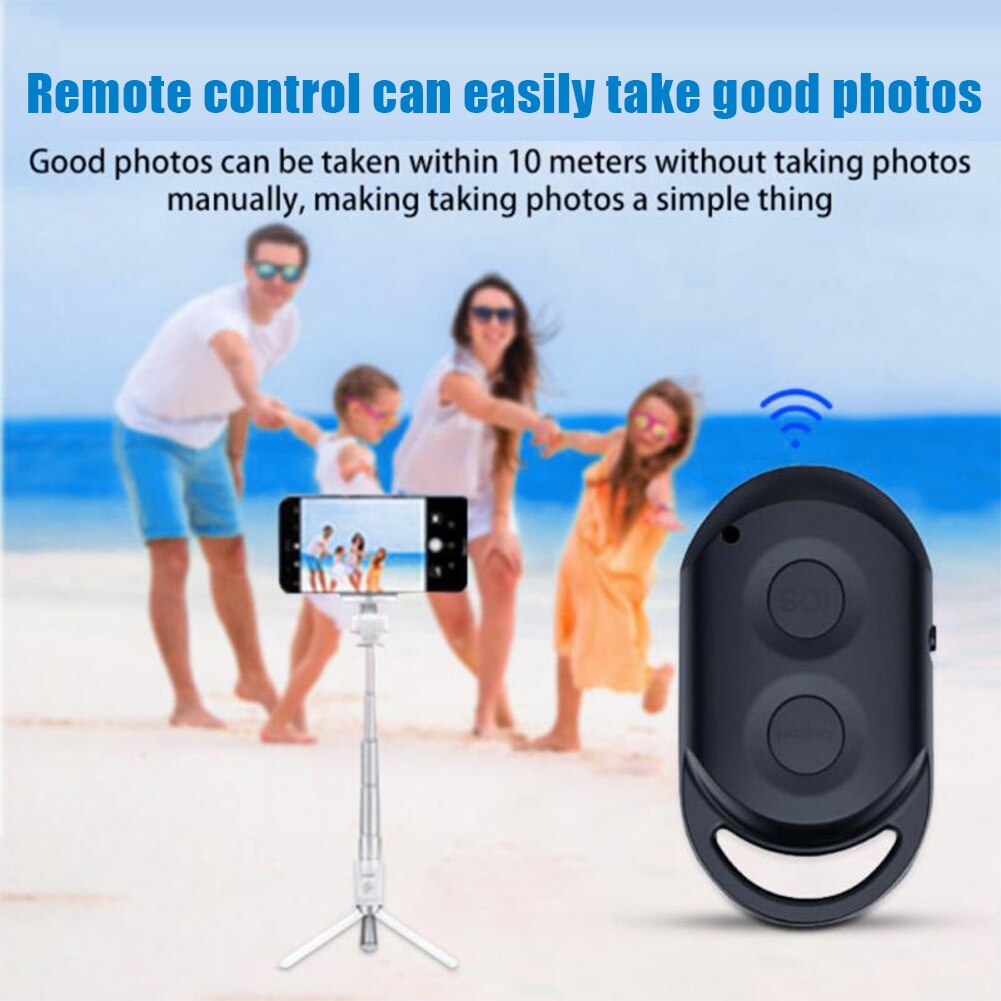Bluetooth-compatible Mini Remote Controller USB Rechargeable Wireless Dual-button Self-timer Shutter For Smartphone Android IOS