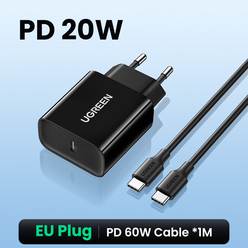 UGREEN PD Ladegerät 20W QC 4,0 QC 3,0 USB Typ C Schnelle Ladegerät Schnell Ladung 4,0 3,0 QC für iPhone 13 12 Pro Xs 8 Xiaomi Telefon Ladegerät: KR