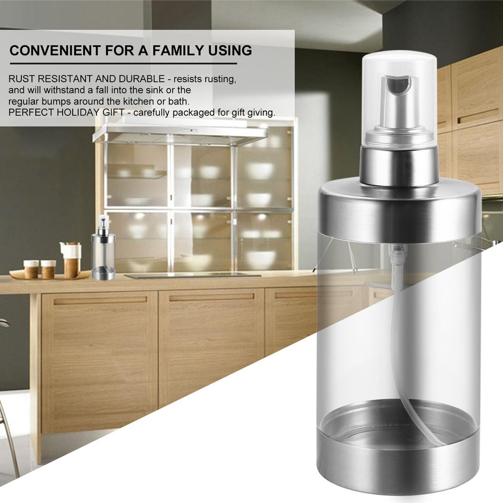 Durable Stainless Steel Kitchen Bathroom Hand Pump Liquid Soap Dispenser Lotion Detergent Bottle Bathroom Hardware
