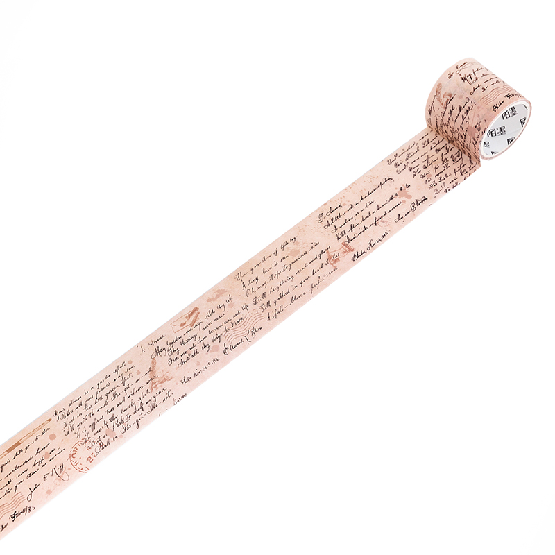 Cintas decorativas Washi con letras Vintage de 2m, 35cm de longitud de ciclo, decoración para álbum de recortes, etiqueta para diario basura, papelería, pegatinas artesanales: Amarillo claro