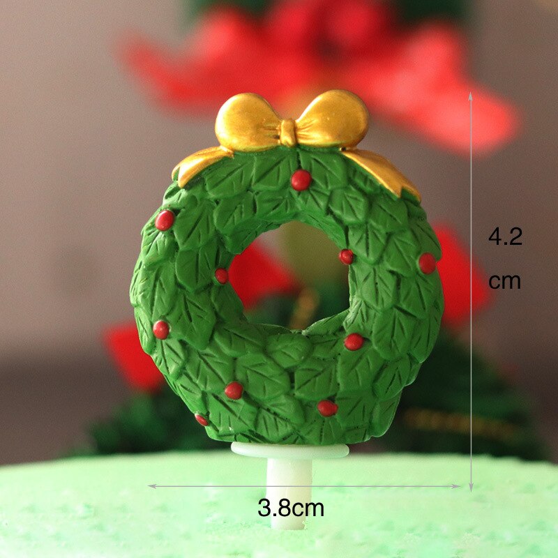 Kerst Cake Ornament Insert Card Plug-In Oude Man Schoenen Slee Sneeuwvlok Bakken Decoratie Herten Kerst