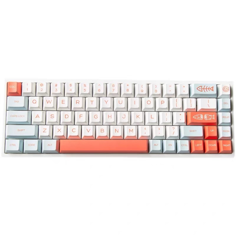 141 Keys/set GMK Salmon Keycaps PBT Dye Subbed Keycaps Cherry Profile for MX Switch GMMK Pro Mechanical Keyboard GMK Key Caps