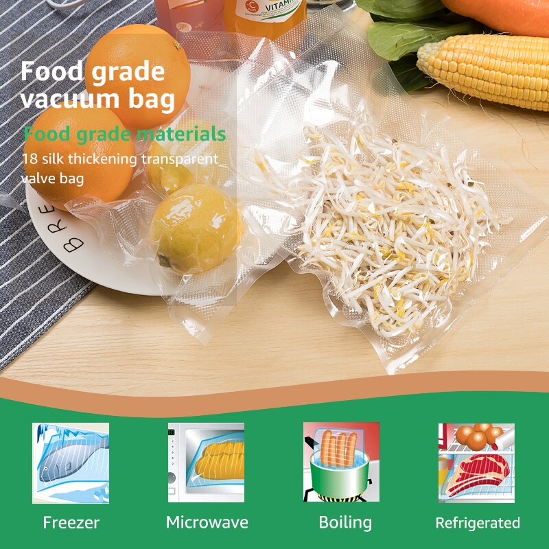 ANIMORE Vacuum Packaging Rolls12x500 15x500 20x500 25x500 28x500 Vacuum Heat Sealer Food Saver Bags Food Storage Bags FB-01