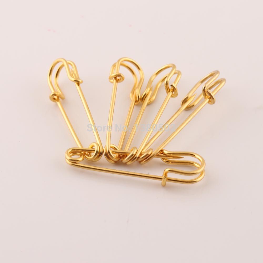 30 pcs 38mm Metalen veiligheidsspeld Broche Pins Kledingstuk label pins goud kleur oorbel pinnen Naaien tool