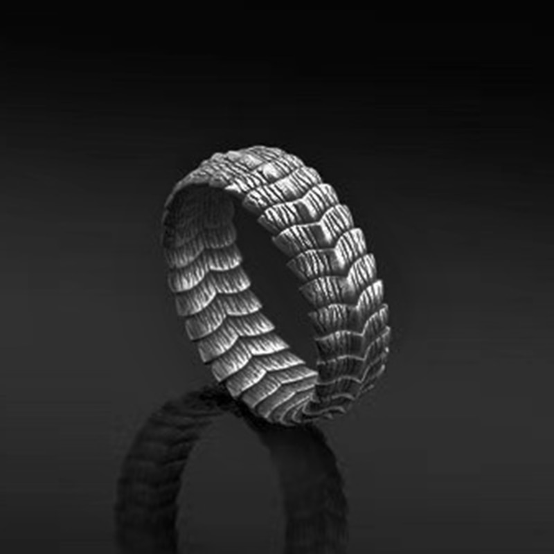 Viking ring norse dyr drage skæl ring skandinaviske norse smykker viking scale ring smykker gotisk stil