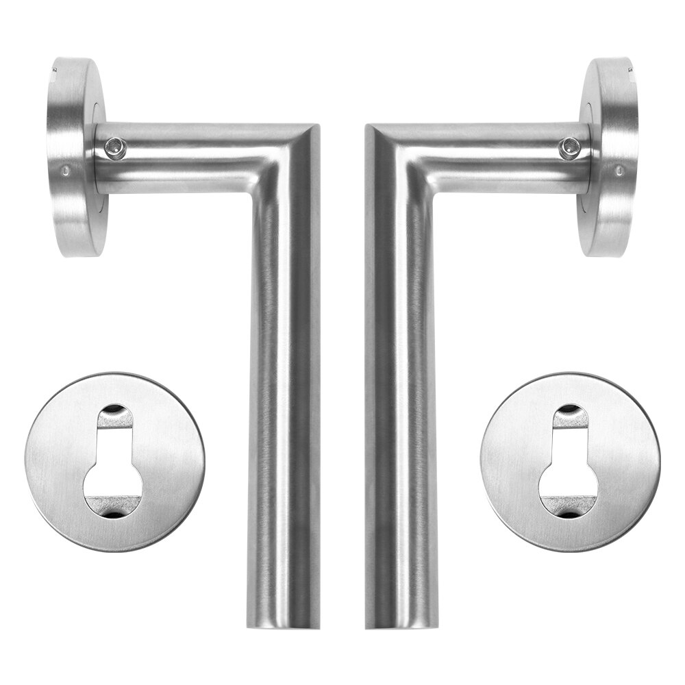 Håndtag dør sæt rustfrit stål skydedøre indvendige dørhåndtag dør indgang port håndtag knop justerbar lås sikkerheds hardware