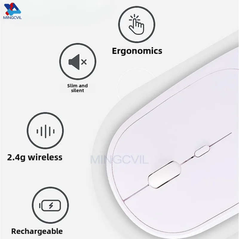 MINGCVIL Drahtlose Maus Bluetooth USB Stille Mäuse Einstellbare DPI Ergonomisches Wiederaufladbare Gaming Maus Für Xiaomi Tablet