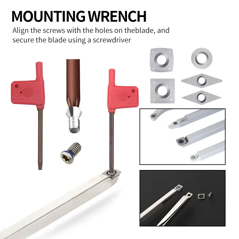 Herramienta de torneado de madera HAMPTON herramienta de torno de carpintería con inserto de carburo rugoso acabado de cuello de cisne herramientas de hueco