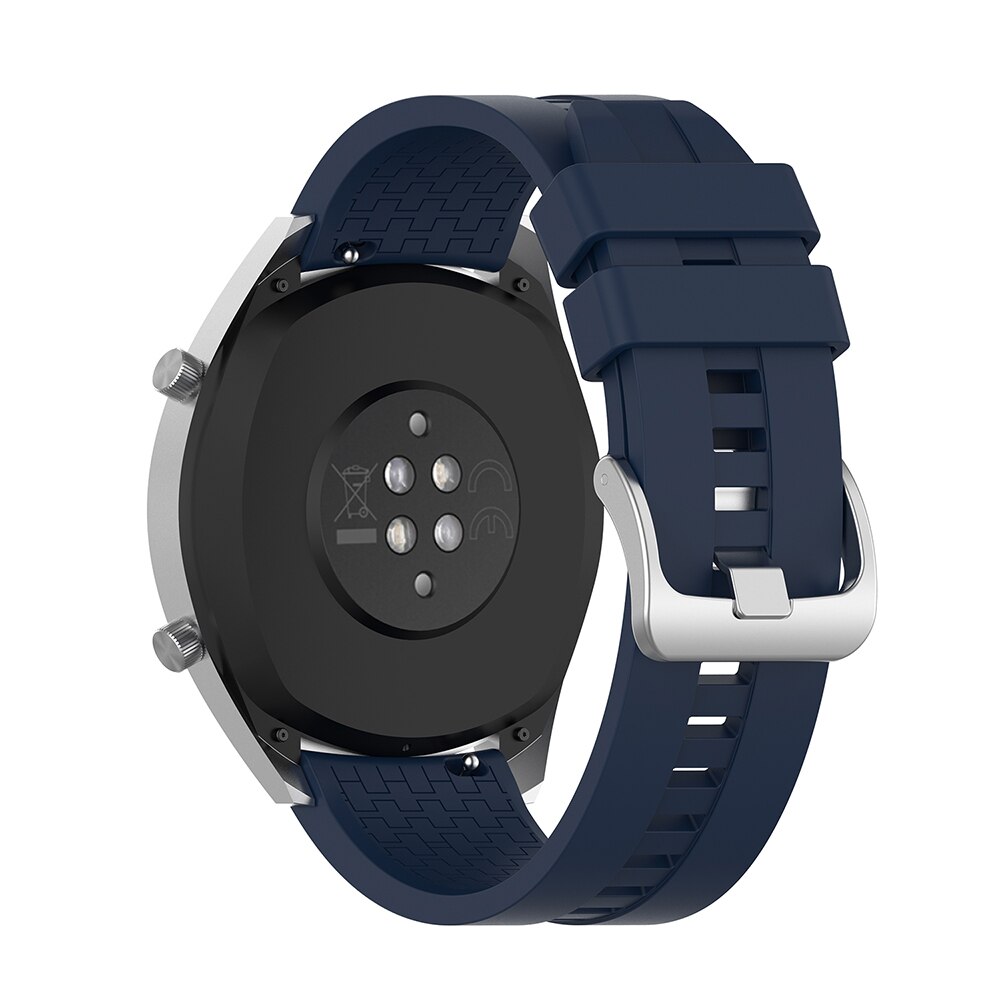Sport silikone urbånd 22mm til huawei ur gt aktiv / klassisk ære magi hurtig frigivelse armbåndsrem til smart ur: Blå