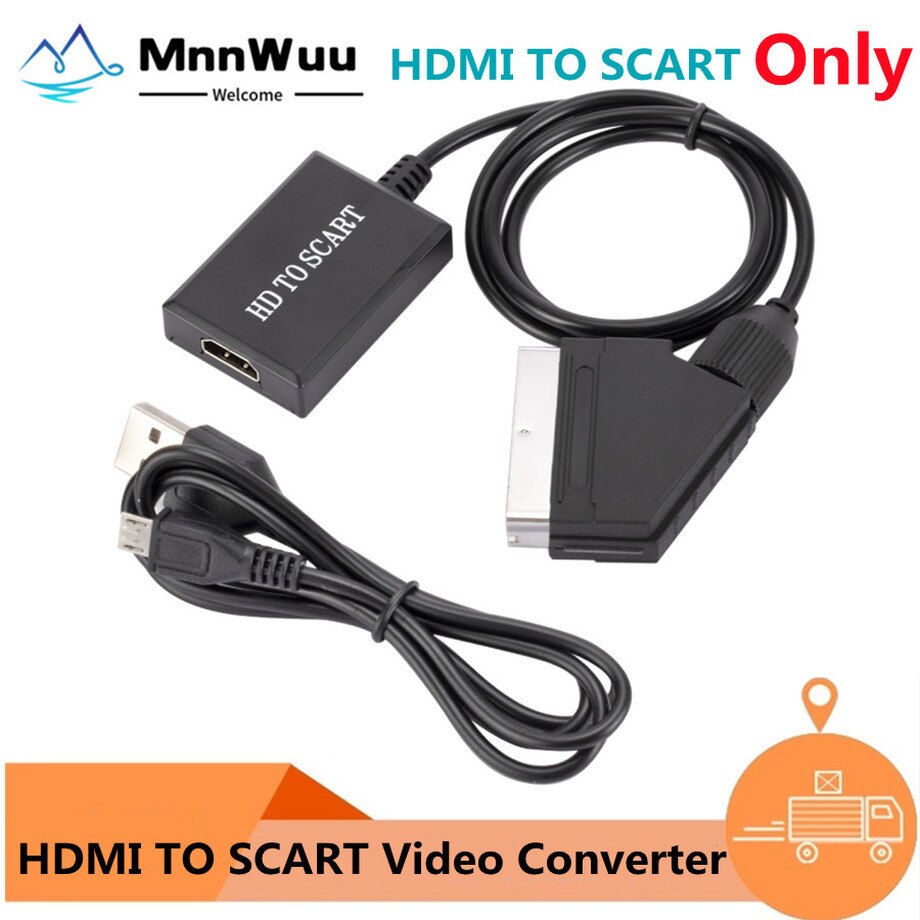 Hdmi-Compatibel Scart Kabel Converter Professionele Video Audio Adapter Voor Hd Tv Dvd Game Accessoires Hd Naar Scart