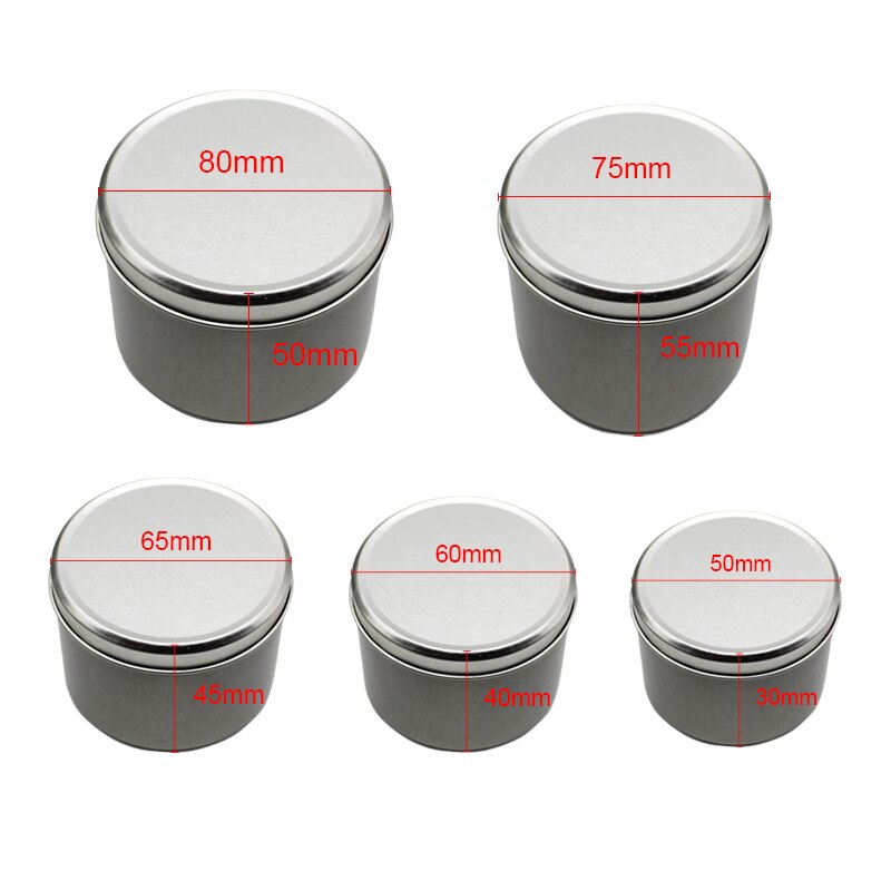 Candle Can Refill Metal Container DIY Handcraft Candle Jar Round Candle Making Tool Wax Melts Scented Candle Container