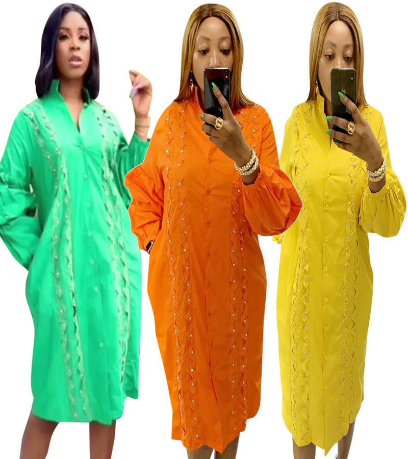 African Dresses For Women Vetement Femme Yellow Africa Shirt Dress African Clothes Dashiki Ankara Dresses Ladies