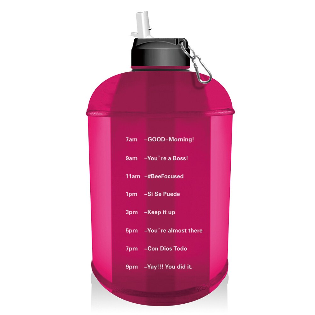 Gallon Water Fles Met Tijd Marker En Stro Motivatie Water Jug Bpa Gratis Lekvrij Grote Water Flessen P7Ding