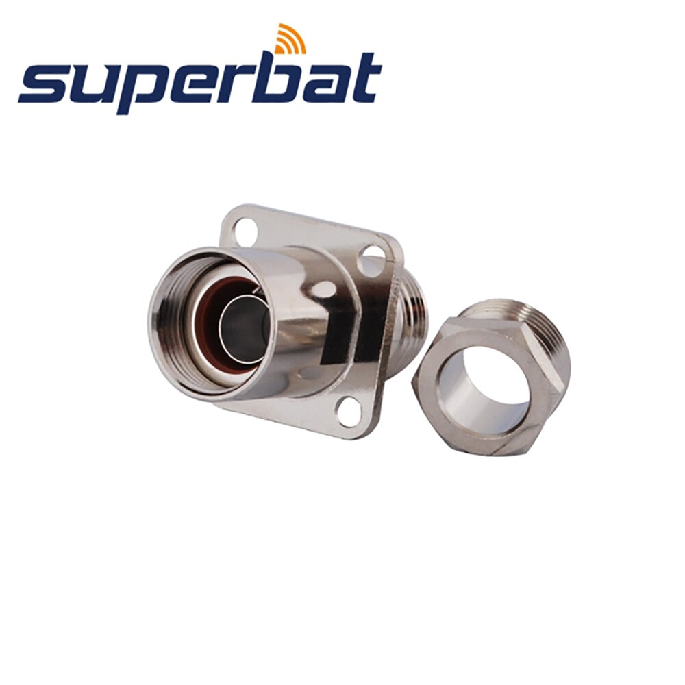 Superbat 10Pcs N Klem Vrouwelijke Met 4 Hole Panel Mount 50 Ohm Voor Kabel RG214 RG8 LMR400 Rf Coaxiale connector