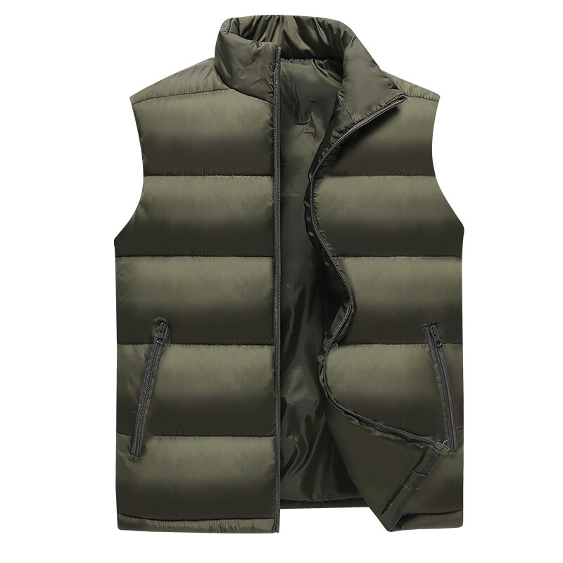 Chaleco de caballero camuflaje para hombre chaqueta sin mangas de invierno hombre Atumn cortavientos chalecos casuales ropa de ajustada XS-6XL 9997: Green / XXXL