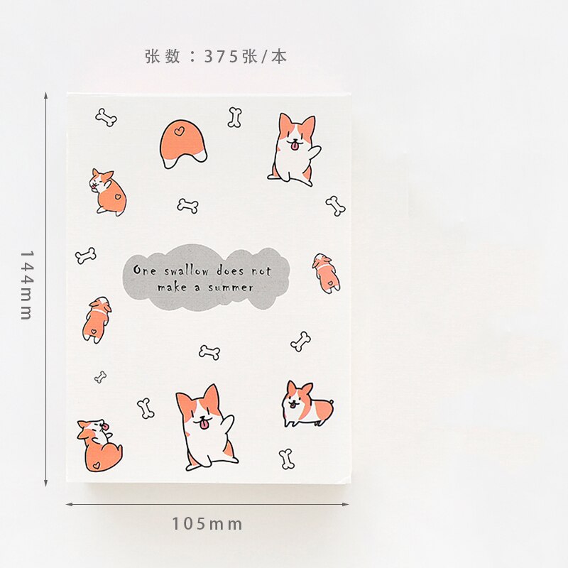 Cute Note Paper Office Accessories Kawaii Notebook Thicken Tearable Notepad Post-it Note Sketchbook School Girl Notepad: 3