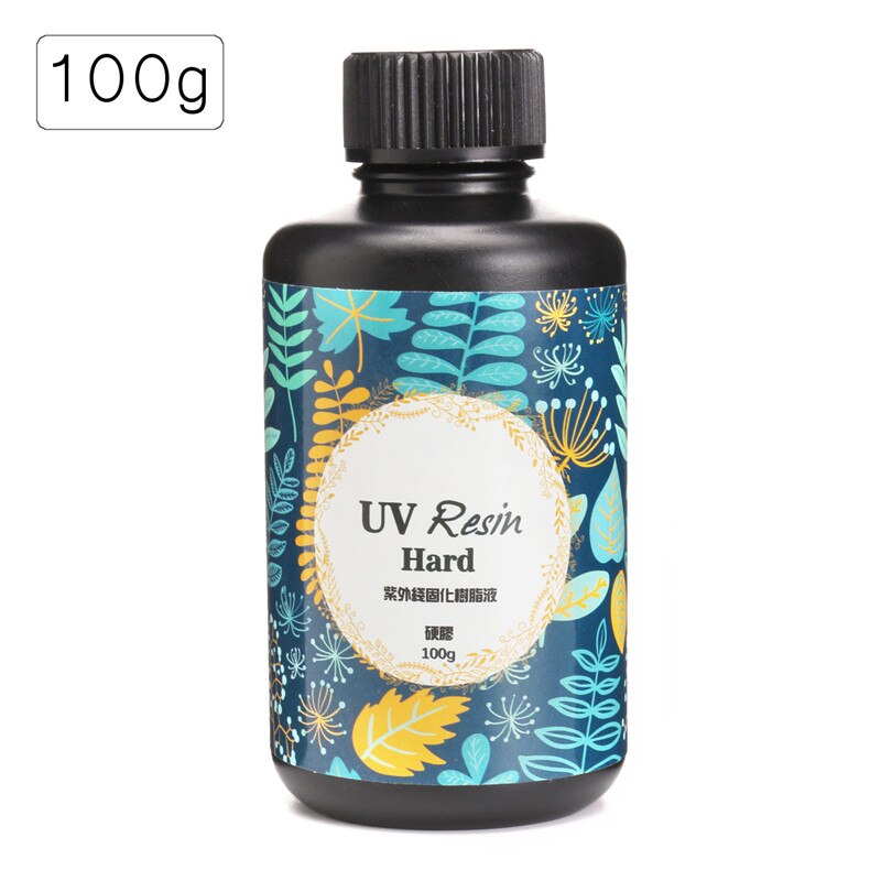 25/60/100/200g UV résine colle Gel transparent Type dur solaire Ultraviolet solidifier durcissement résine activé artisanat pour bijoux à bricoler soi-même moule: 100g