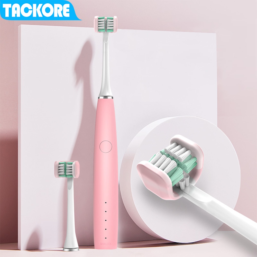 Elektrisk tandbørste 3d pakke genopladeligt ultralyd par voksen studerende fest blødt hår automatisk børstning artefakt