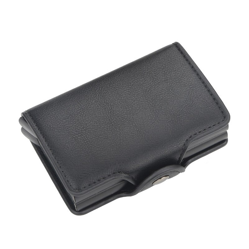 Baellery-portefeuilles pour hommes, Rfid 14 porte-cartes, Vintage, noir, porte-monnaie court en cuir, Mini-portefeuille: balck