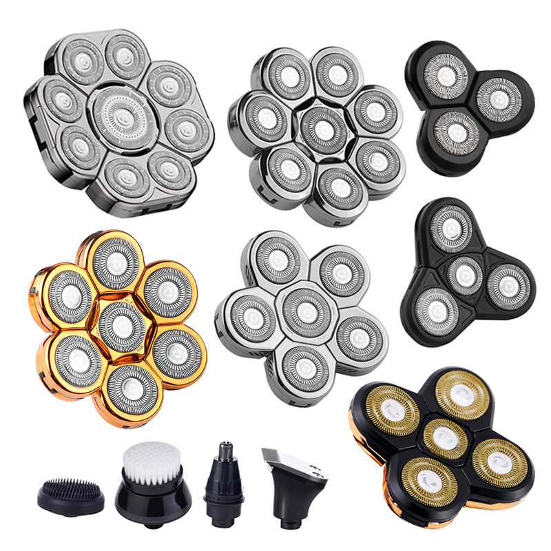 Replaceable Electric Shaver Head And Nose Trimmer Hair Clipper Head Spare 3D 4D 5D 6D 7D 8D 9D Floating Cutter Razor Beard Head