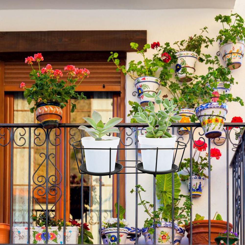 Cintre pour Pots de fleurs, support de balcon extérieur, étagère de balustrade, Patio, planteur de plantes, accessoires de jardin