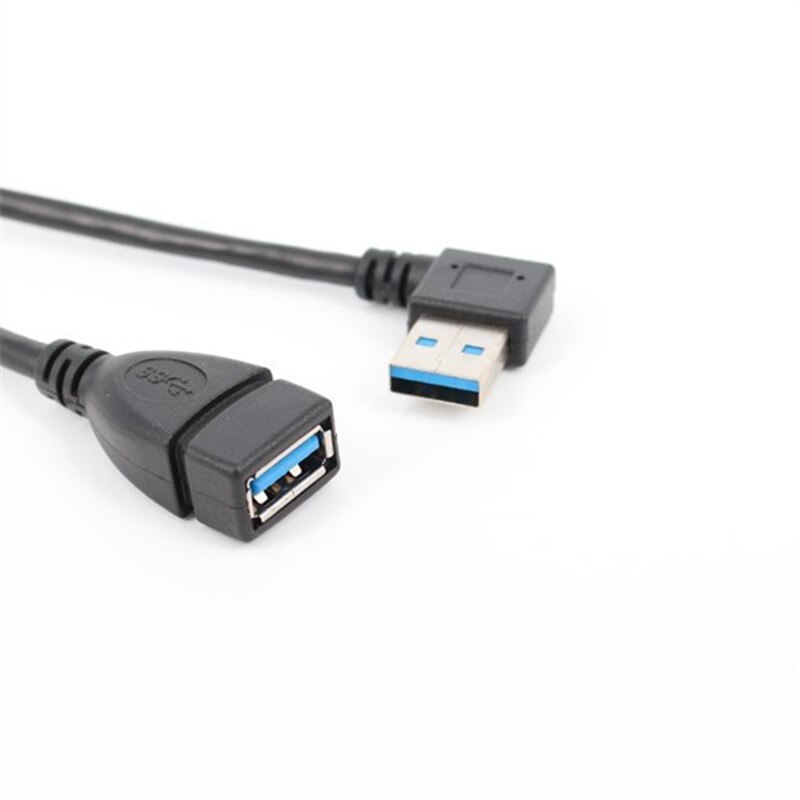 20cm USB 3.0 Right / Left / Up / Down Angle 90 Degree Extension Cable Male To Female Adapter Cord USB Cables
