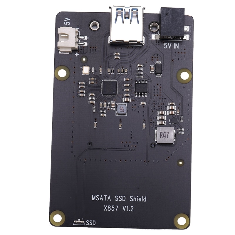Carte d'extension de stockage SSD MSATA X857 USB3.1 bouclier pour Raspberry Pi 4B