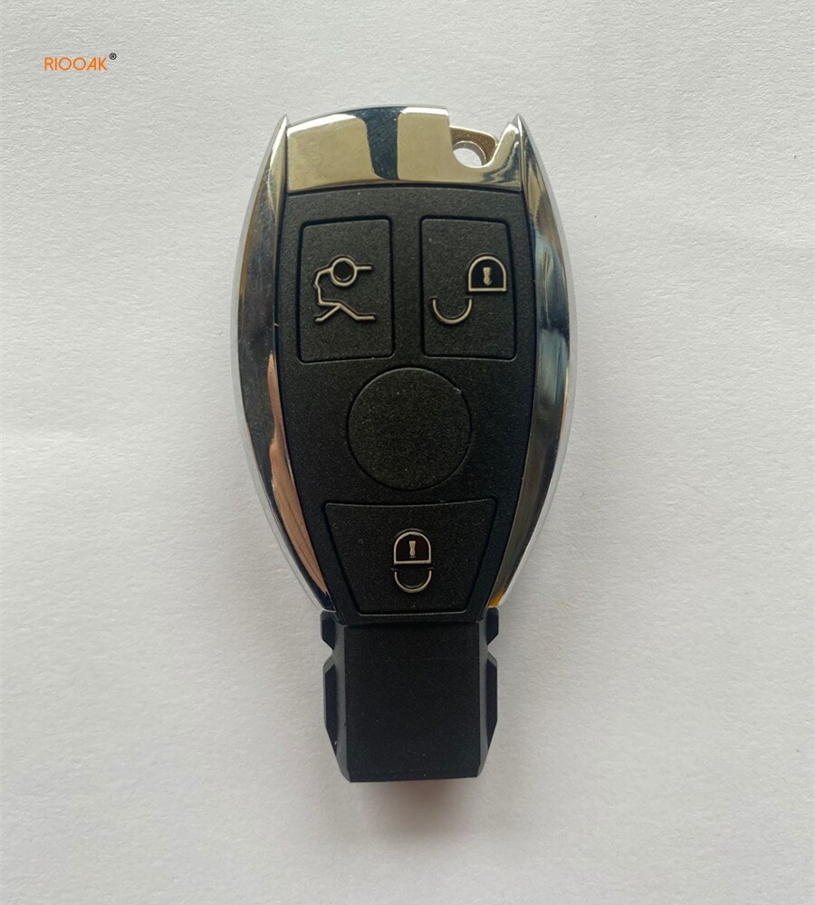 RIOOAK 3 button Smart Remote Key Replacement Shell Case one battery holder for Mercedes-Benz BGA CLS CLK CLA SLK AMG W204