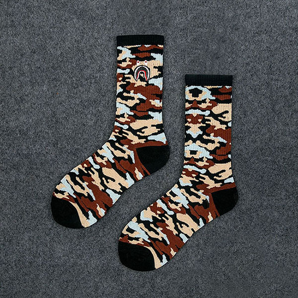 Men Brand Street Socks Camouflage Women Hiphop Korea Skateboard Sokken Cotton Elasticity Sporty Wear Outside Long Socks: 2