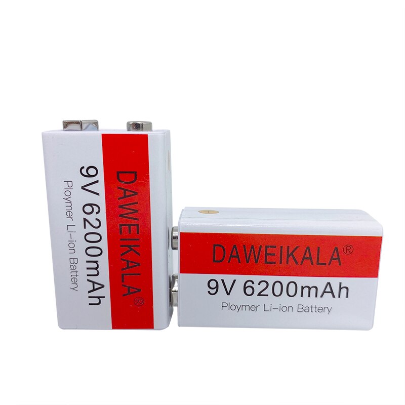 Original 9V USB rechargeable Li-Ion battery 9V 6.2Ah is suitable for camera and other series of electronic products+USB line