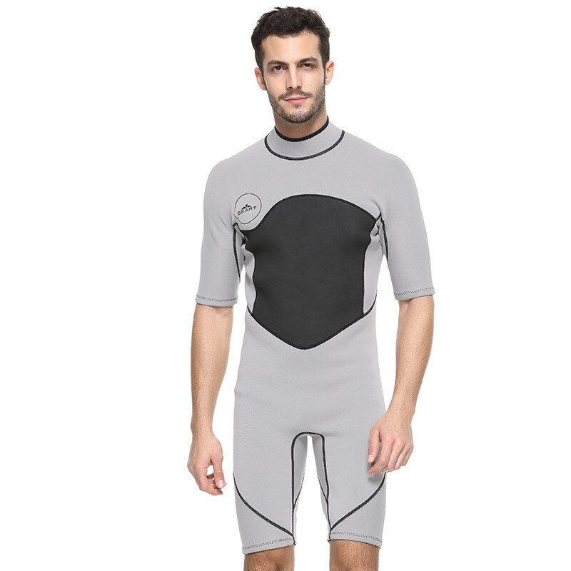 2mm Rubber And Nylon Material Men's Swimming Diving Surfing Suits Breathable Quick Dry Sun Protection Fitting One-piece Suit