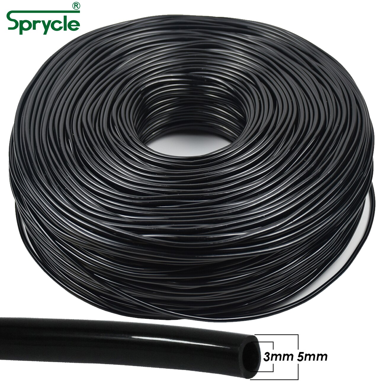 Sprycle 5-140M 3/5Mm Pvc Slang Micro Drip Irrigatie Systeem W/Puncher 1/8 ''tuin Tubing Pijp Pijl Druppelaar Planten Kas