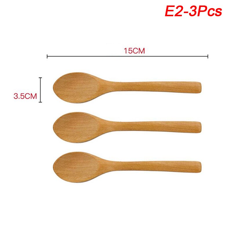 1pc/3 st bambu sylt sked baby honungssked kaffesked delikat kök med krydda liten skopa tesked: E2