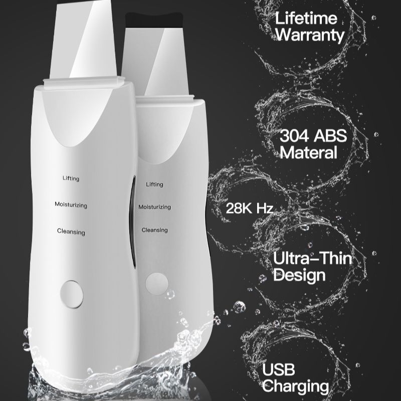 Limpiador ultrasónico de la piel, máquina de limpieza Facial profunda, pala exfoliante, limpiador de poros faciales, máquina de elevación