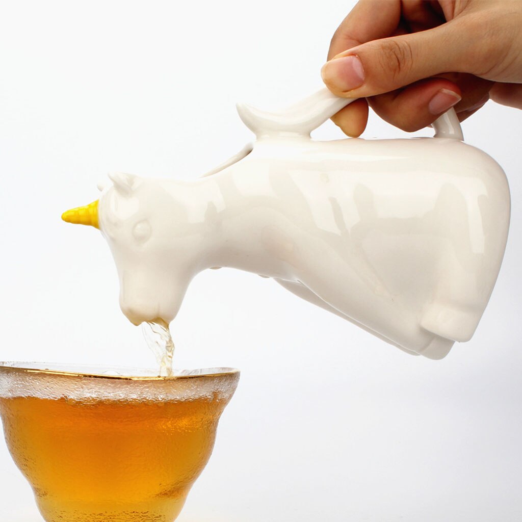 Novelty Unicorn Water Pot Small Ceramic Jug Mini Kettle For Children Kids Boys and Girls