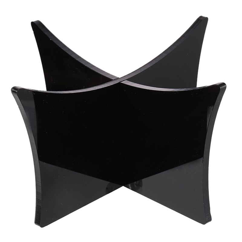 Transparante Bal Stand Display Houder Rack Ondersteuning Basis Voor Kristal Mousse Bal Baseball Voetbal Tennis Collection: Black