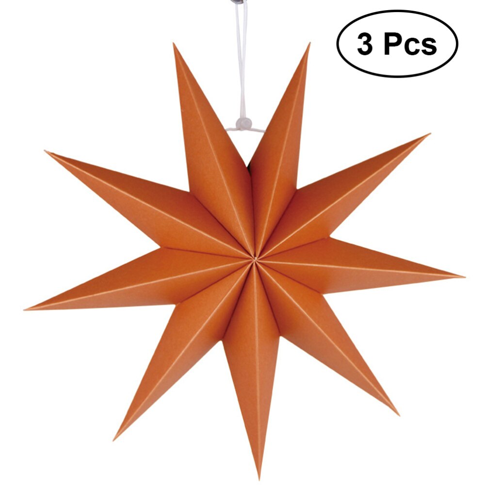 Paper Lamp Shade Handmade Star Lantern Lamp Accessory 30cm(Orange): Orange 1