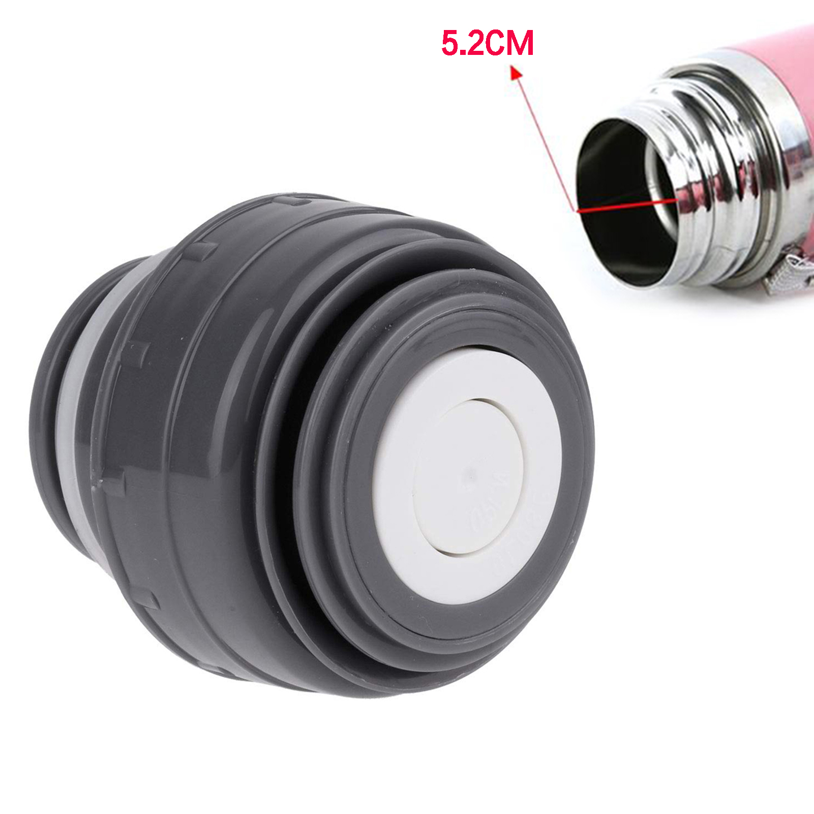 Tapa de termo de 45/52mm, cubierta de repuesto para termos, tapón de taza aislado para viajes al aire libre, botella de agua potable, tapa interior sellada