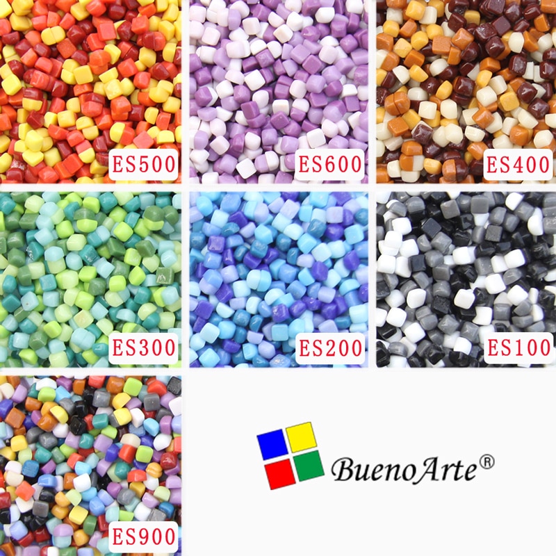 Accessoires de bricolage 100 grammes/620 pièces, Mini forme carrée de 4.8MM, feuilleteries de mosaïque en verre à recycler, matériel artisanal pour passe-temps en mosaïque