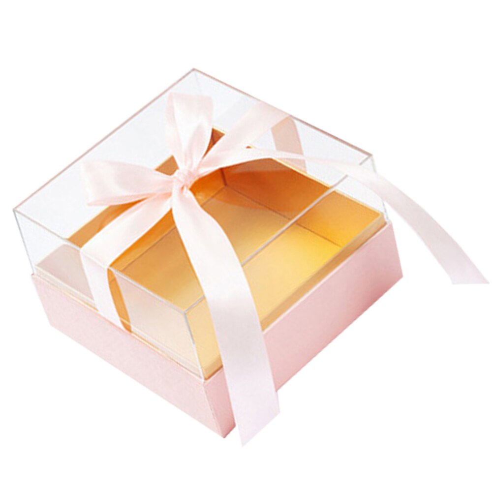 Floral Packaging Box Preserved Roses Storage Box Square Packaging Box: Pink