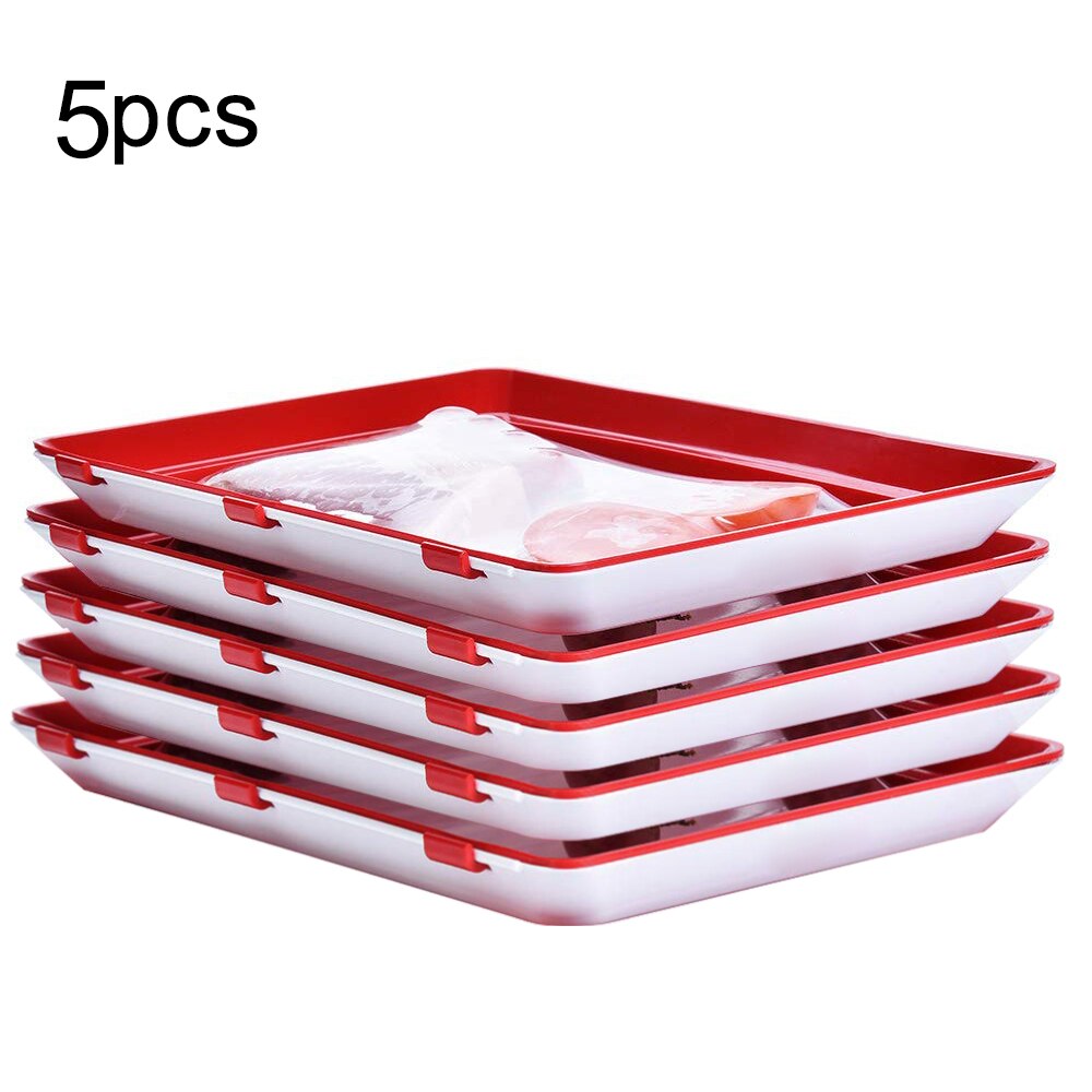 Kitchen Storage Trays Food Preservation Tray Fresh Food Serving Tray Keeping Fresh Spacer Organizer Home Decoration: 5 pcs