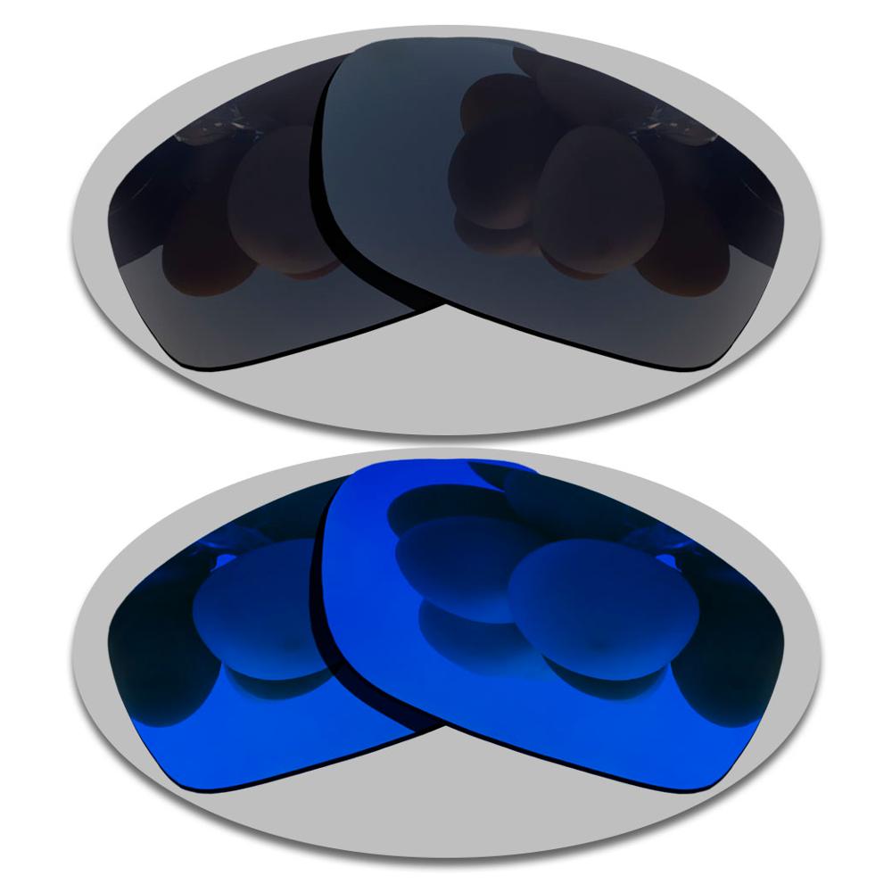 Gepolariseerde Zonnebril Vervanging Lenzen Voor-Fives Squared OO9238 Frame-Vele Variëteiten: Grey Black-Deep Blue