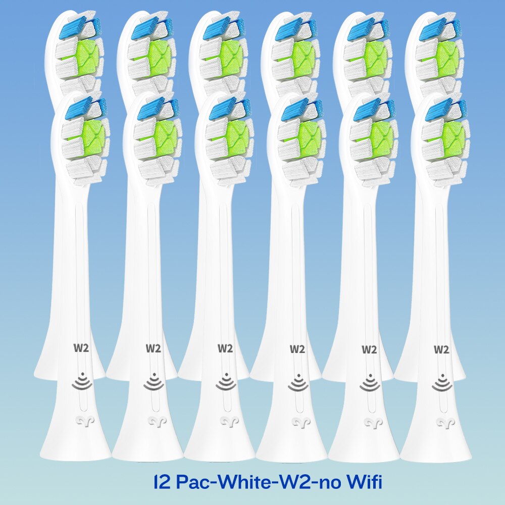C2 W2 G2 Tandenborstel Heads Fit Voor Phillips Sonicare Elektrische Tandenborstel Plaque Controle, Diamondclean, Flexcare, Kauwgom Gezondheid: 12-WH-W2-no Wifi