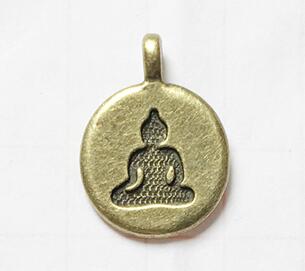 Ametyster buddha armbånd yoga lotus charme håndled lilla sten beaded buddhist armbånd til kvinder og mænd: Bronze buddha