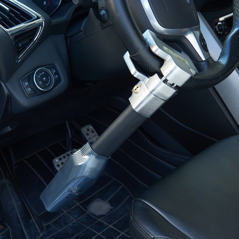 Car Steering Wheel Lock Universal Security Car Anti Theft Safety Alarm Lock Retractable Anti Theft Protection T-locks