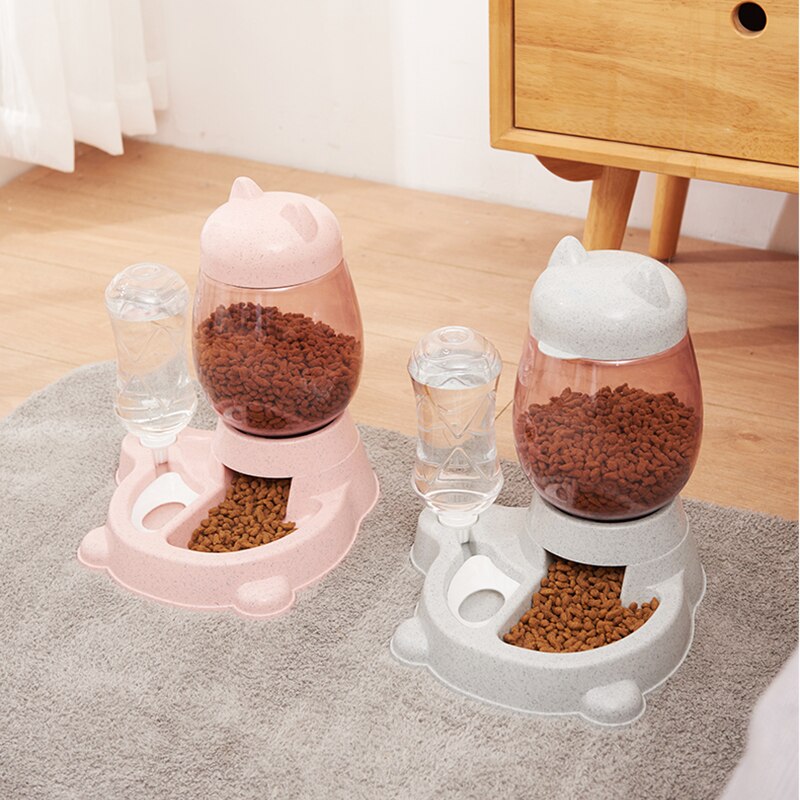 Haustier Hund Katze Schüssel Brunnen Automatische Wasser Lebensmittel Zubringer Spender Container Für Katzen Hunde Trinken essen Haustier Produkte